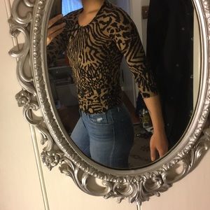 DKNY tiger/leopard top
